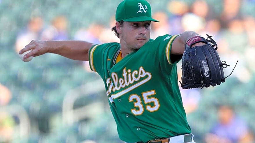 Athletics place RHP J.T. Ginn (elbow) on 15-day injured list