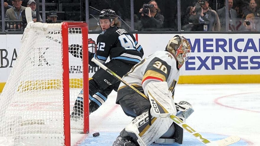 NHL roundup: Mammoth&#39;s Logan Cooley scores 4 vs. Vegas