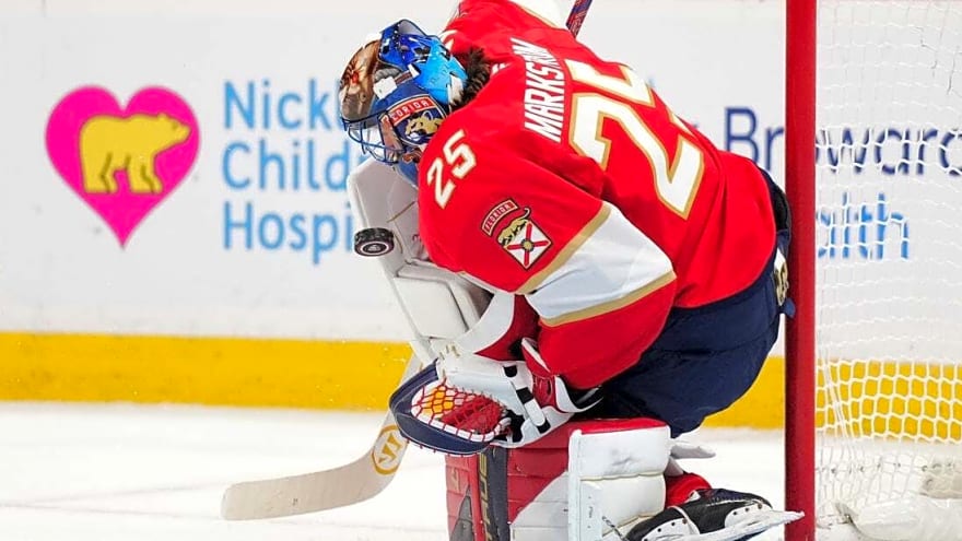 Panthers G Jacob Markstrom injured in practice, out 10-14 days