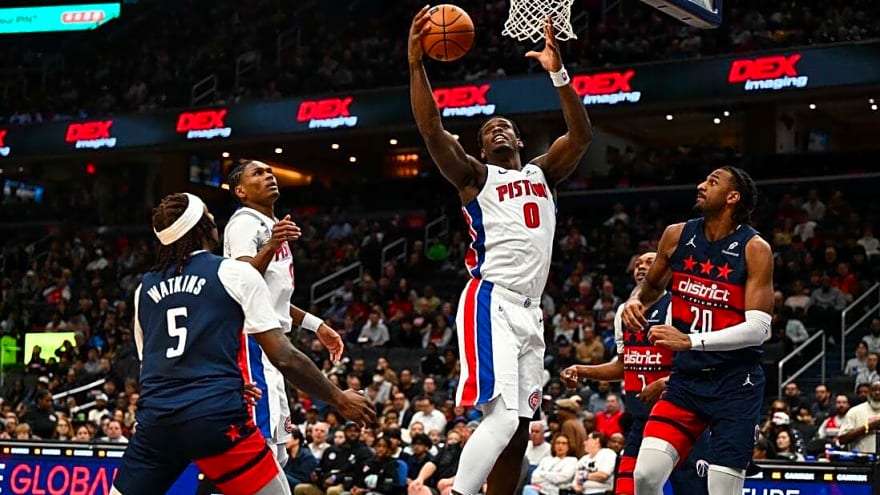 Jalen Duren exits early as Pistons dominate Wizards again