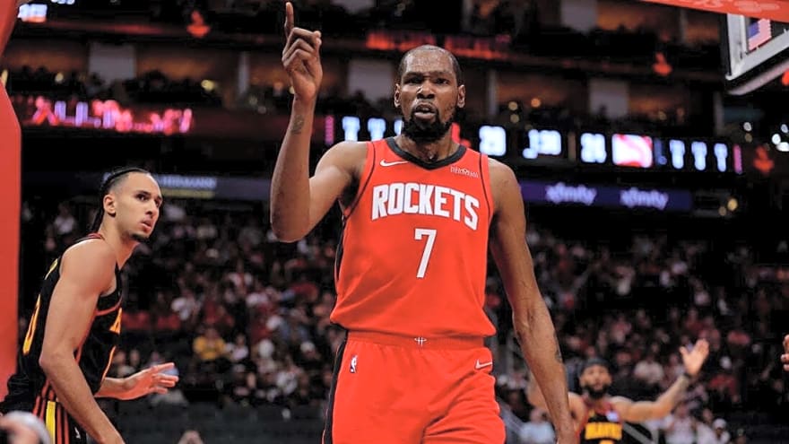 Kevin Durant, Rockets halt Hawks' 11-game win streak