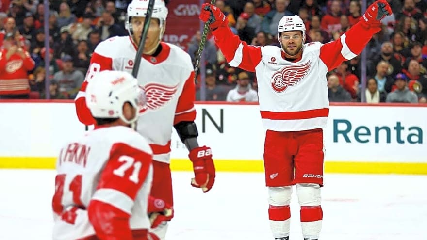 Wings' Dylan Larkin ties it, then wins it in OT vs. Sens