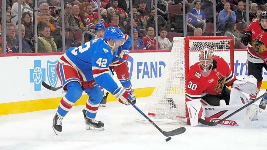 NHL roundup: Spencer Knight, Blackhawks blank Rangers