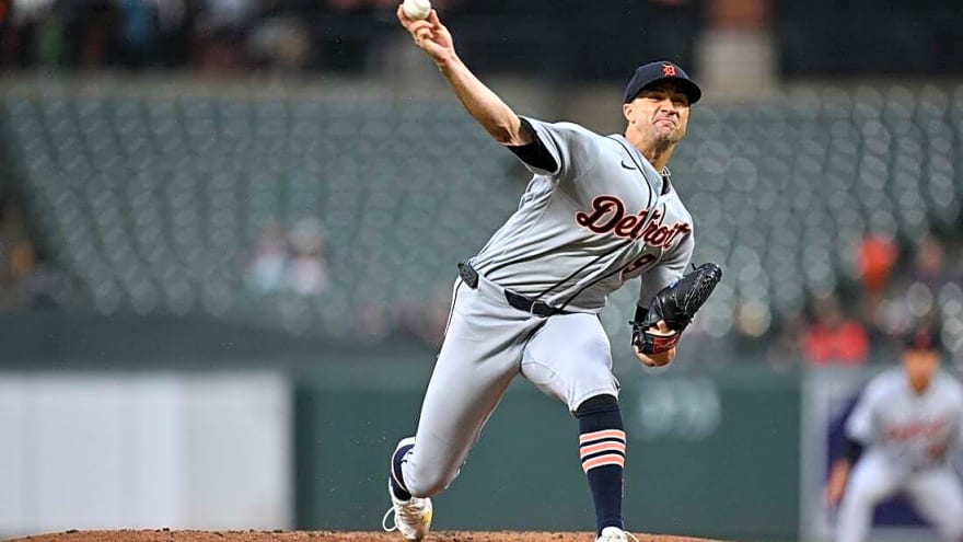 Tigers' Jack Flaherty, facing Angels, searches for first win of season