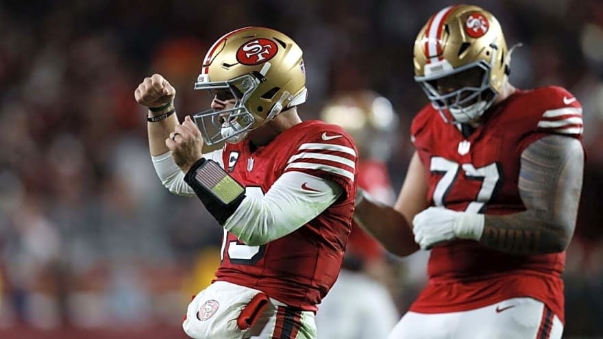Brock Purdy accounts for 5 TDs as 49ers hang on in shootout with Bears