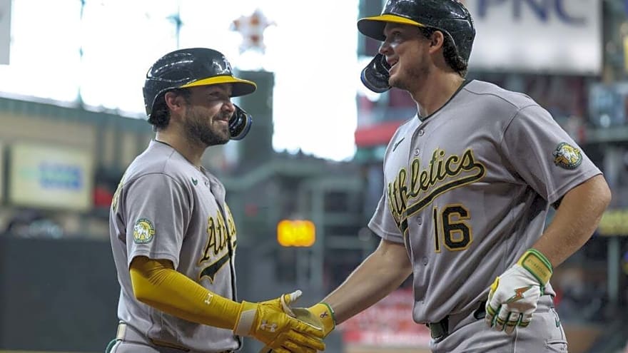 A's give sneak peek of future as they welcome Brewers to Vegas