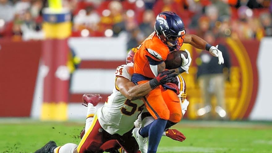 Broncos win in OT when Commanders fall short on 2-point try