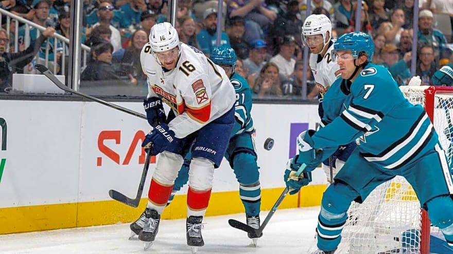 Luca Cagnoni's first NHL goal is OT winner as Sharks top Panthers