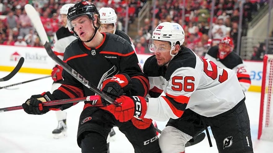 Devils, Hurricanes kick off season with playoffs rematch
