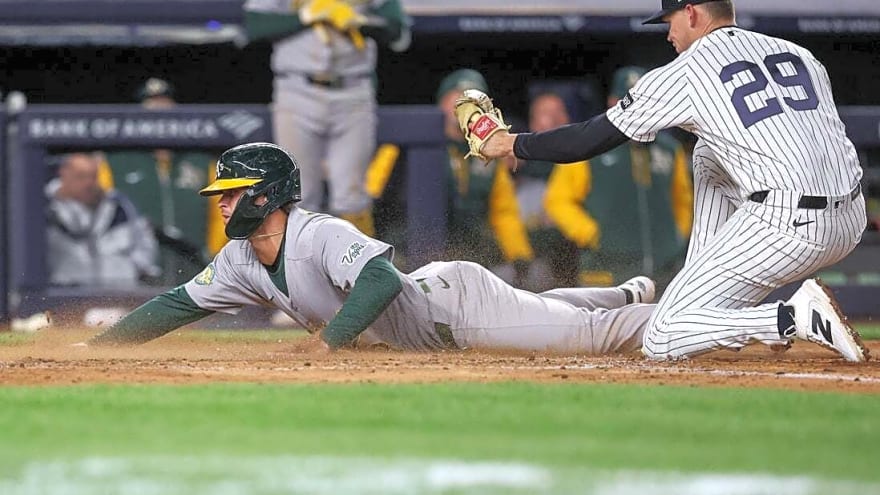 Brent Rooker's sac fly in 9th lifts Athletics past Yankees