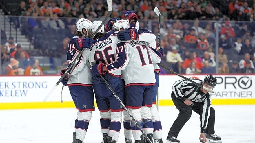 Kirill Marchenko lifts Jackets to shootout win vs. Flyers