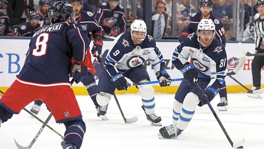 Kyle Connor scores twice to lead Jets past Blue Jackets