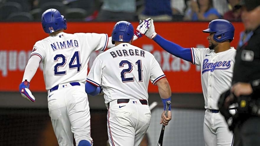Rangers rally past Red Sox, forge first-place tie in AL West