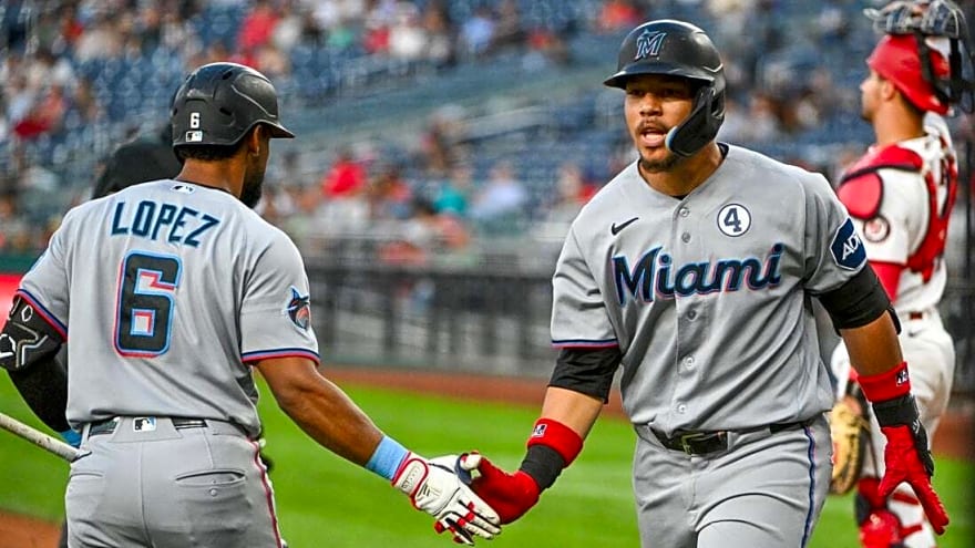 Marlins bash 3 straight homers en route to beating Nationals