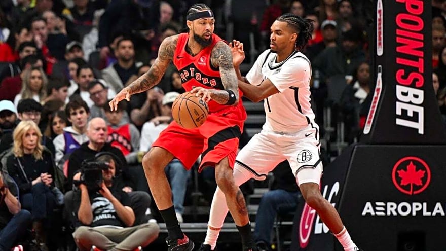 Eight score in double figures as Raptors fend off Nets