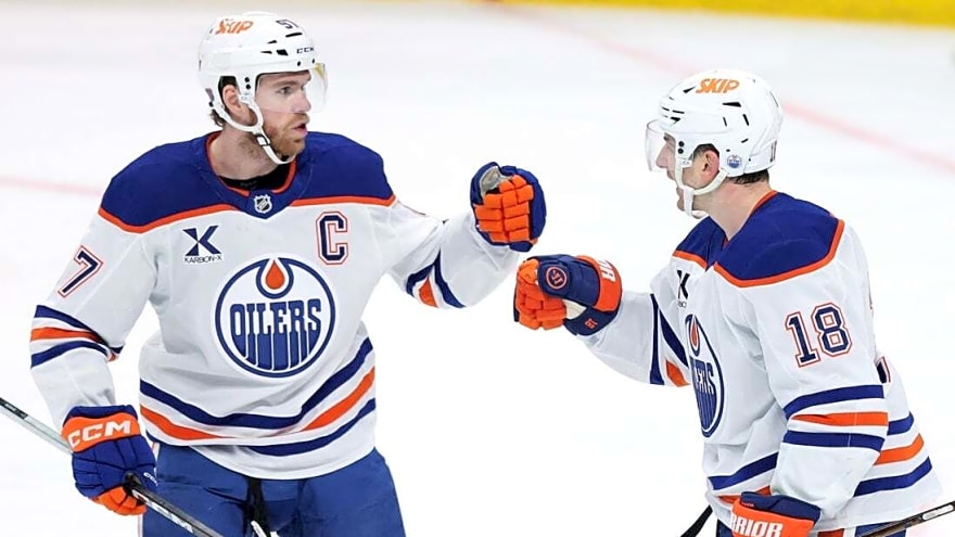 Bruins continue western swing against fueled-up Oilers