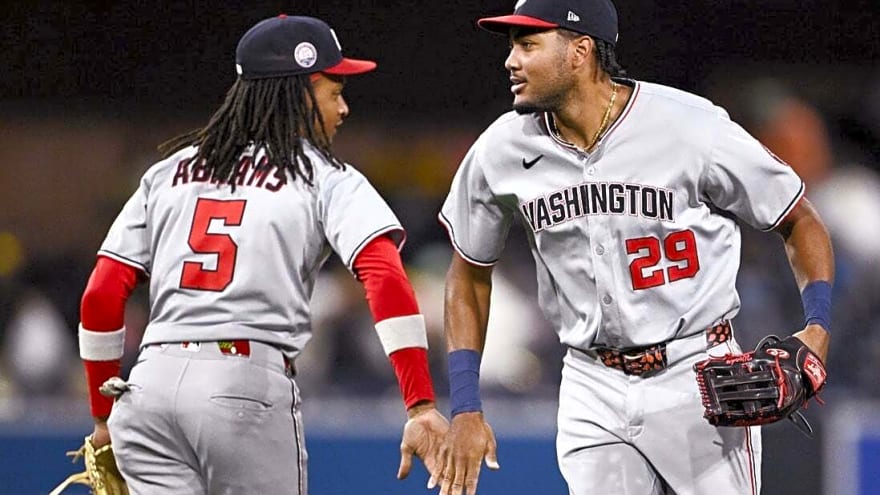 Ex-Padres prospect James Wood haunts former team in Nats&#39; win