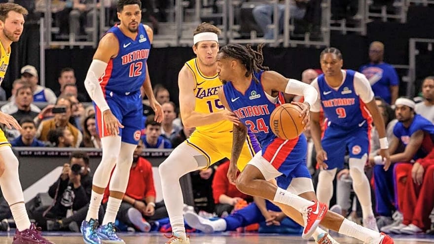 Behind Daniss Jenkins' career night, Pistons end Lakers' win streak