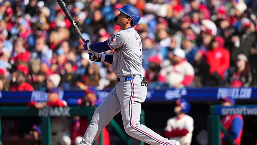 Rangers blow lead, rebound to beat Phillies in 10