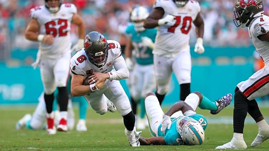 Bucs denote QB Baker Mayfield limited on estimated practice report