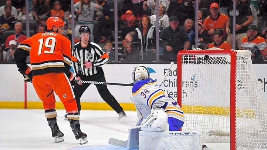 Troy Terry's OT goal lifts Ducks, snaps Sabres' 4-game win streak