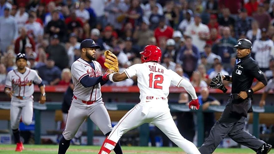 Angels' Jorge Soler suspended 7 games, Braves' Reynaldo Lopez 5 for brawl
