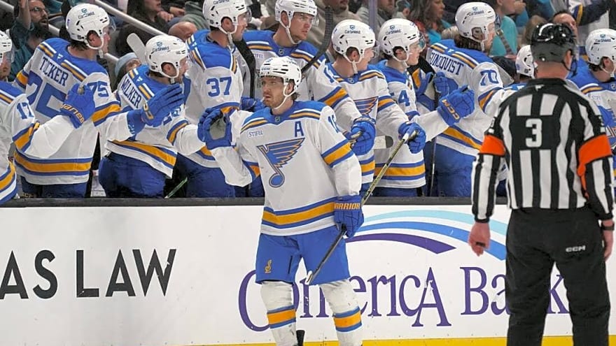 Blues eye 4th straight win, visit Pacific-leading Ducks