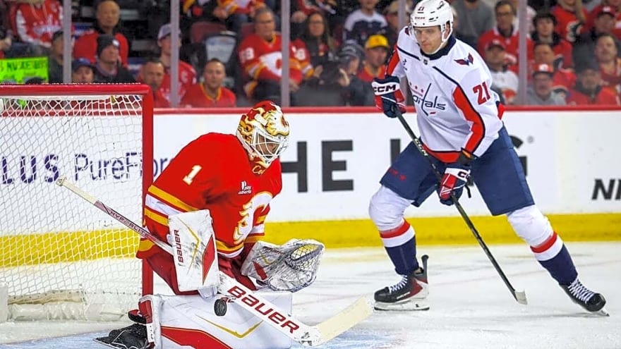 Aliaksei Protas' goal breaks tie, lifts Capitals past Flames