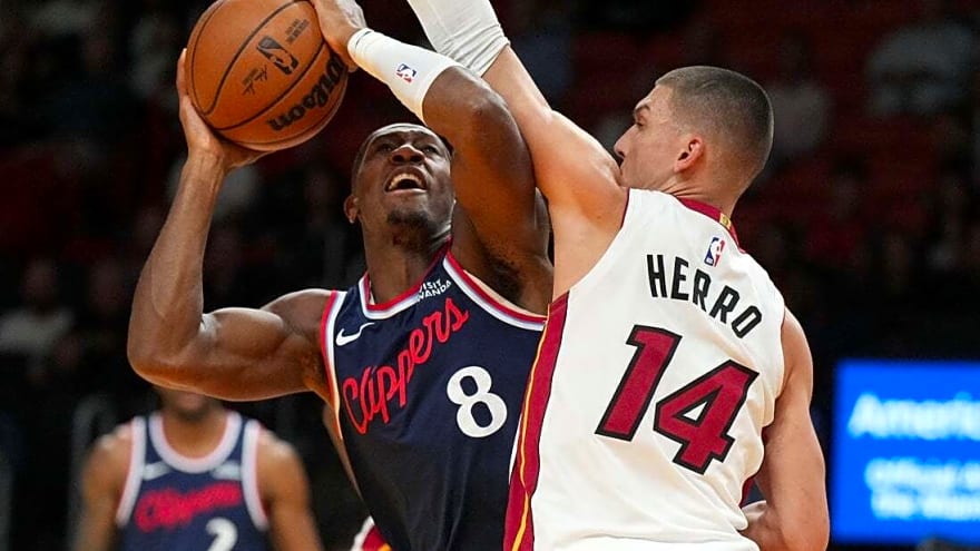 Heat match team record with 24 treys, trounce Clippers