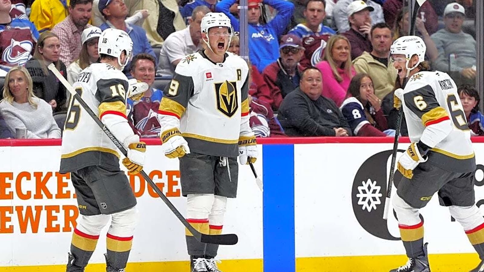 Golden Knights put Avalanche in 0-2 hole with third-period rally