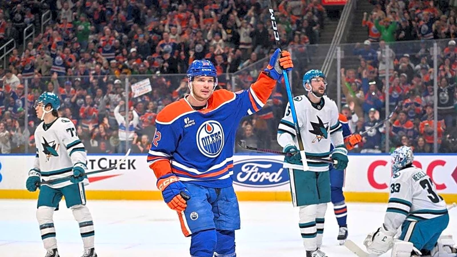 Third-period flurry carries Oilers to win over Sharks