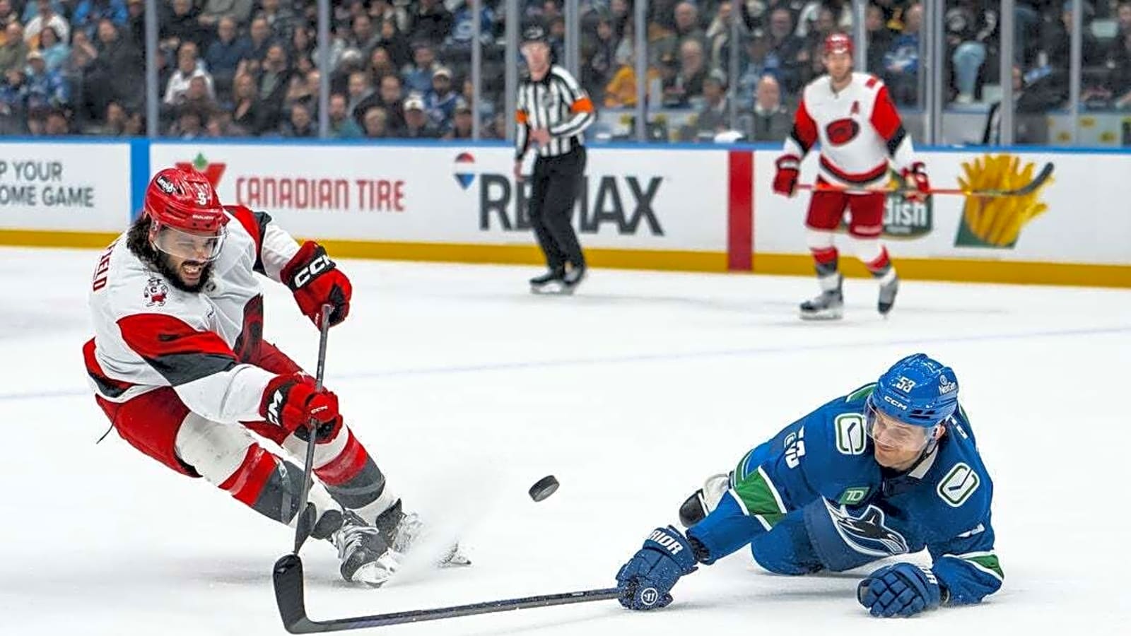 Nikolaj Ehlers' hat trick boosts Hurricanes past Canucks