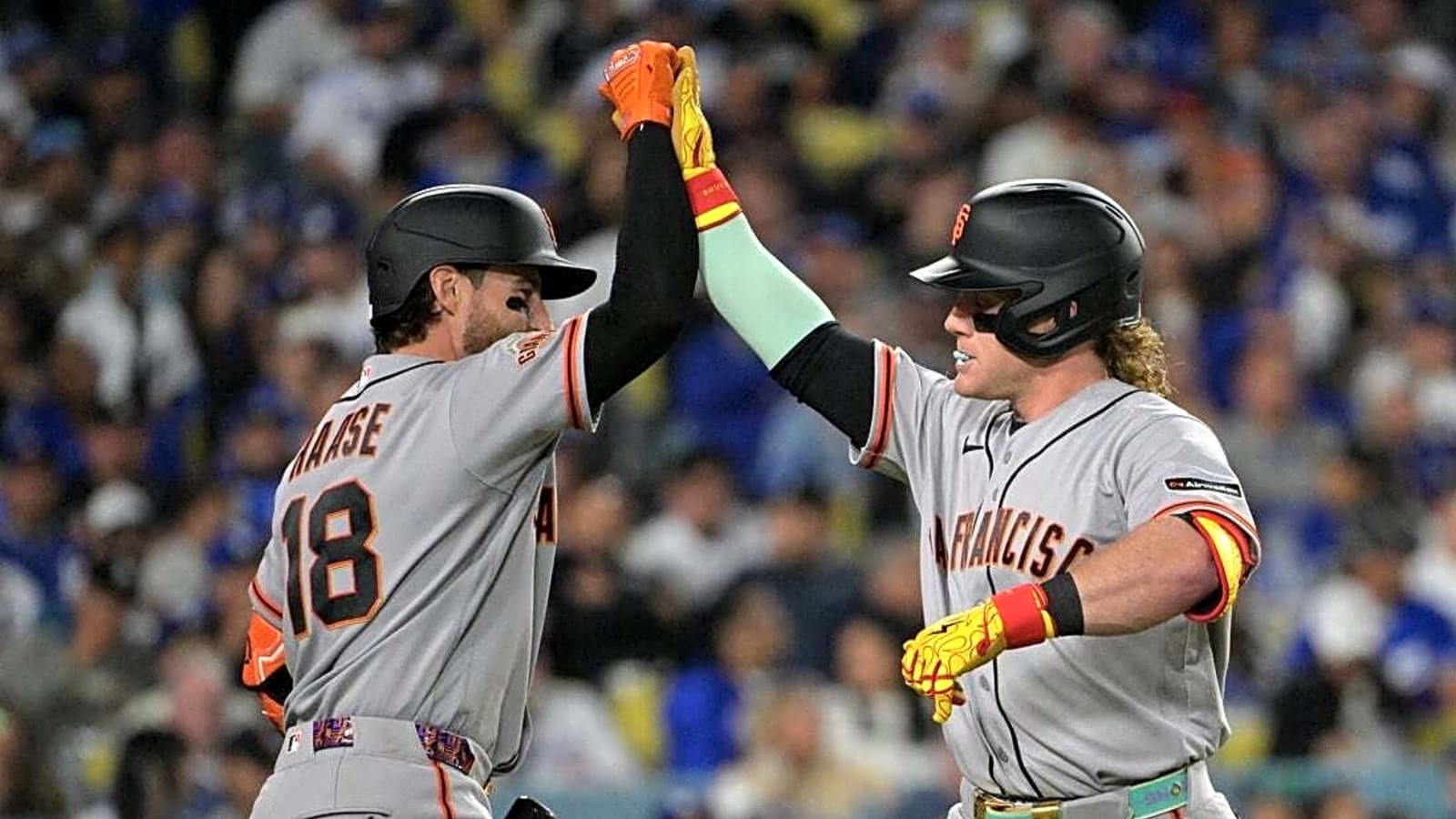 Eric Haase hits 2 HRs, Giants beat Dodgers again