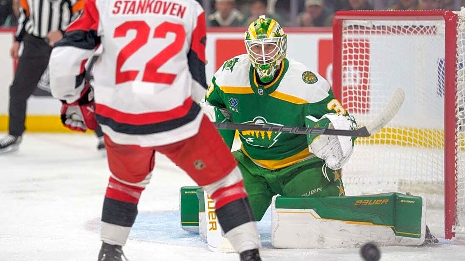 Jesper Wallstedt stands tall as Wild edge Canes in shootout