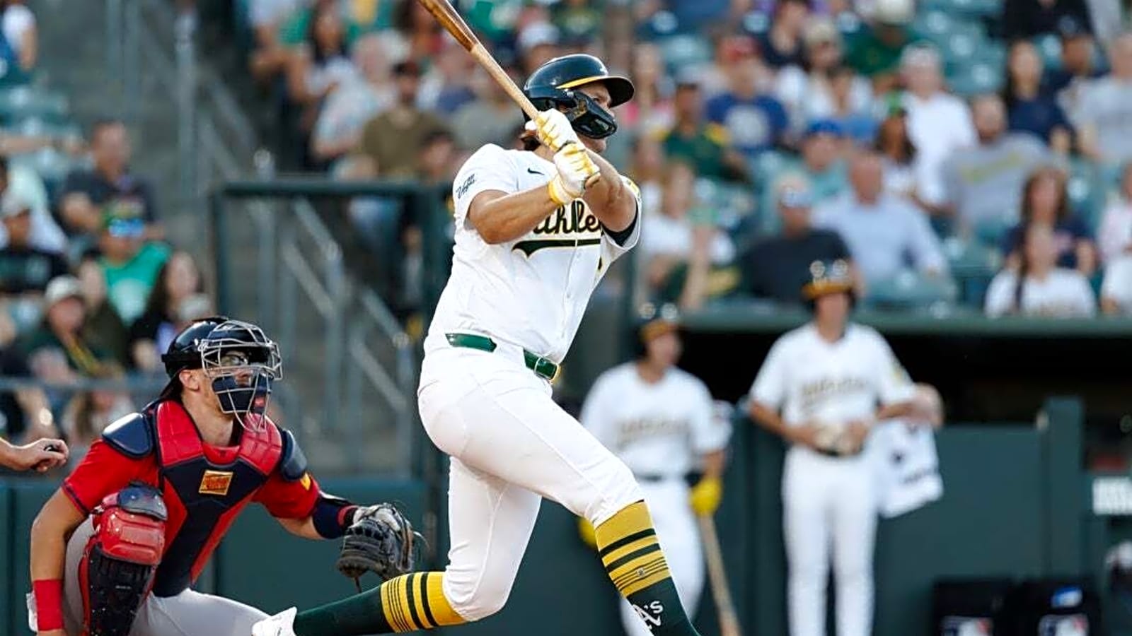 Lawrence Butler homers twice, Nick Kurtz adds slam as A&#39;s rout Braves