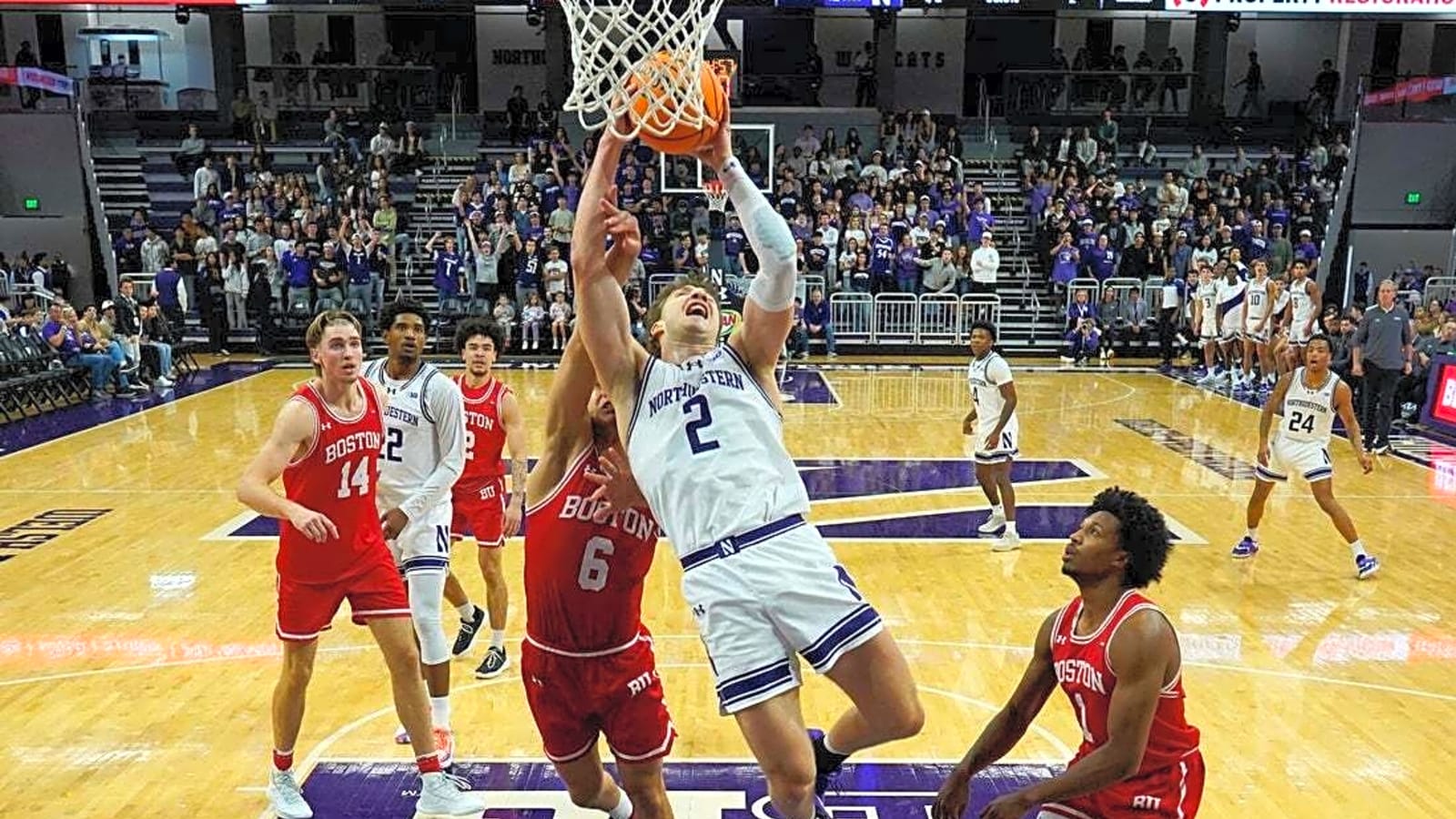 Nick Martinelli, Northwestern ease past Boston U.