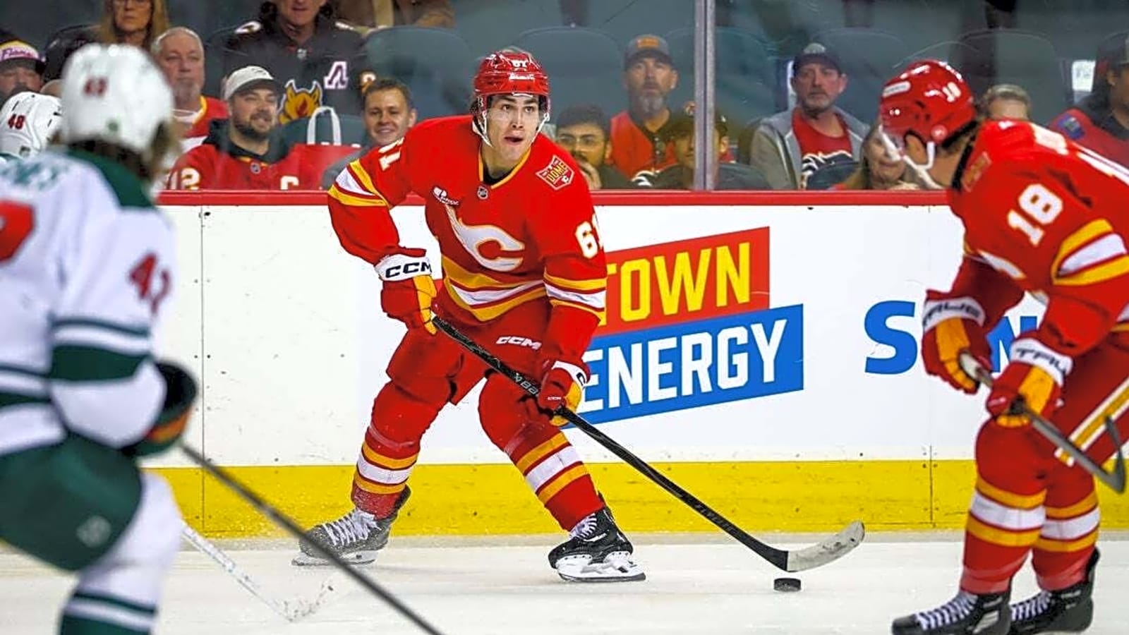 Aydar Suniev shines again, Flames beat Wild