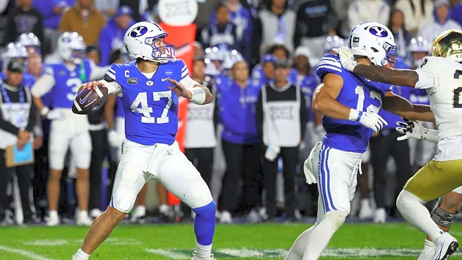 Bear Bachmeier does it all; No. 8 BYU stuns No. 2 Notre Dame