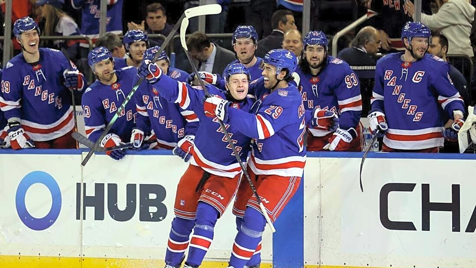 Milestones abound for youngsters as Rangers wallop Blackhawks
