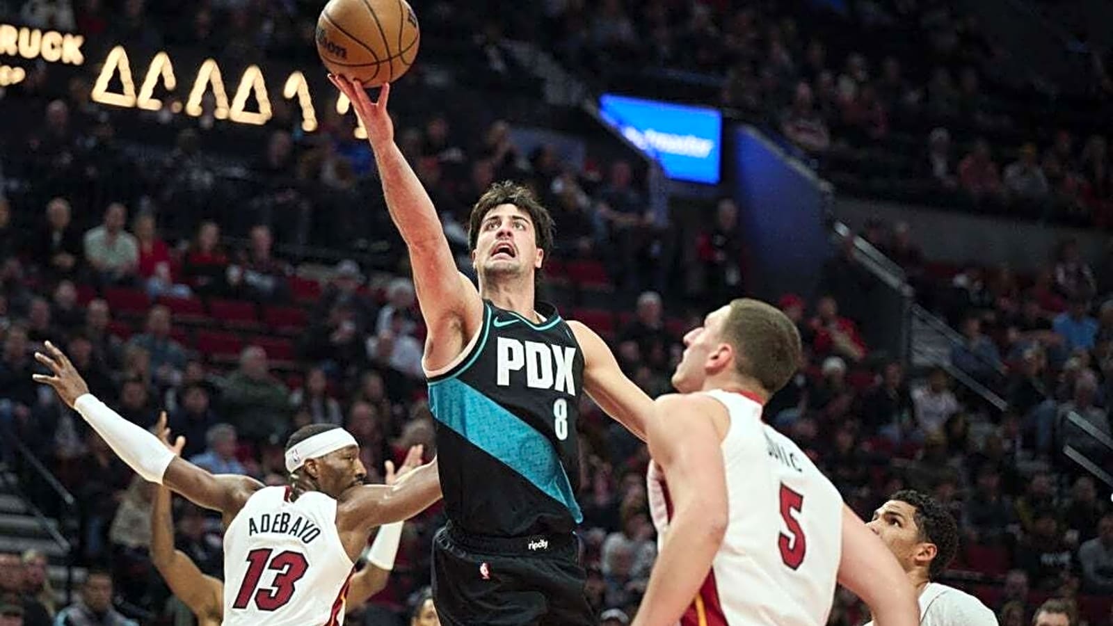 Blazers F Deni Avdija (back) sidelined vs. Raptors