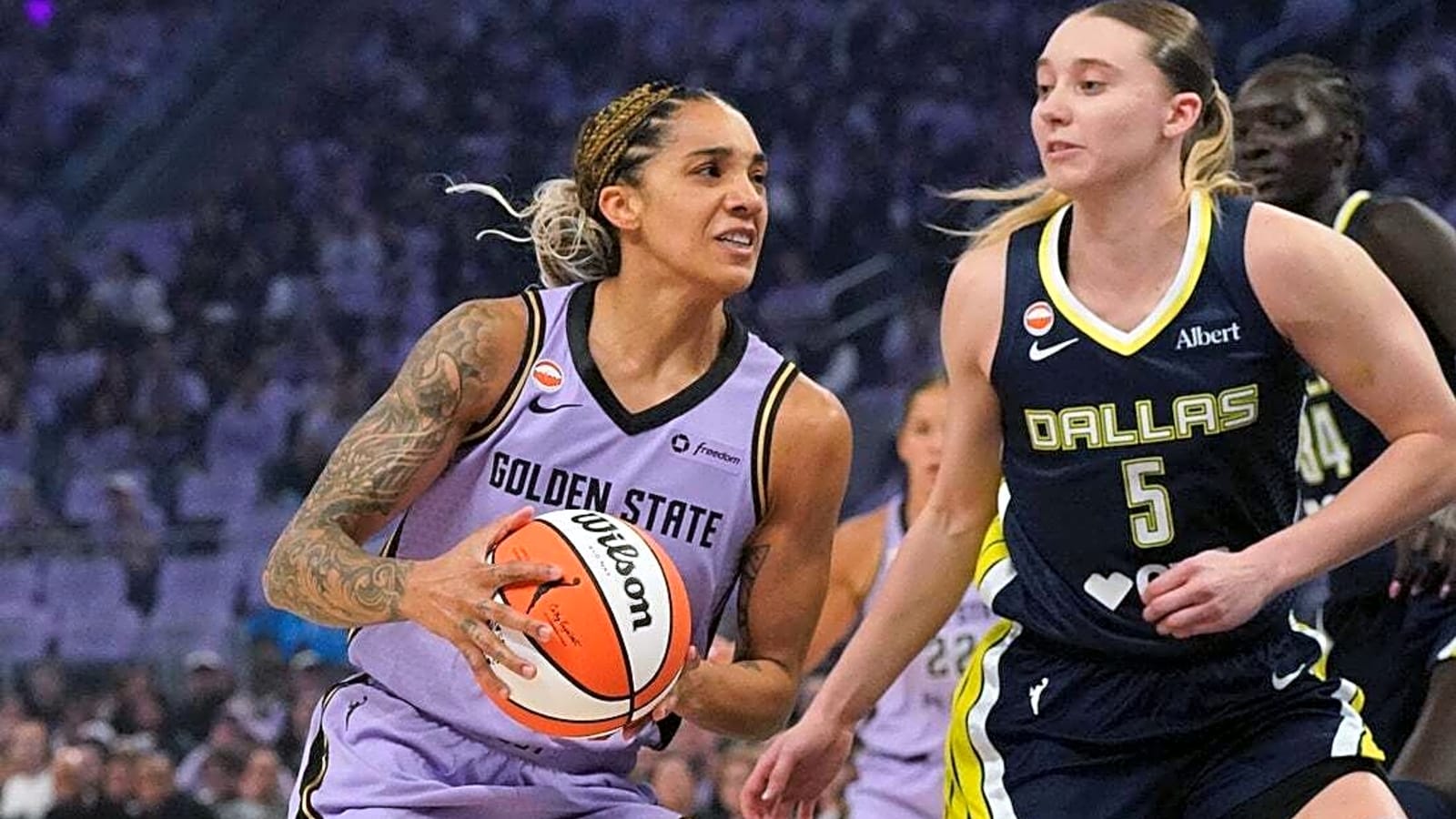 Huge second quarter carries Valkyries past Wings in playoff opener
