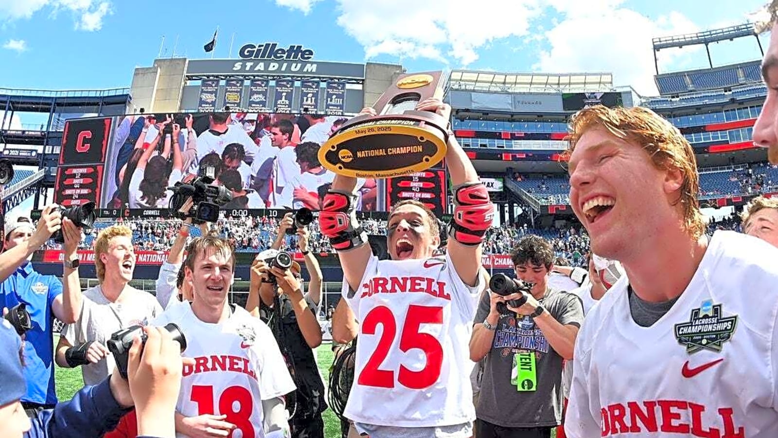 Cornell men&#39;s lacrosse beats Maryland for 1st title since &#39;77