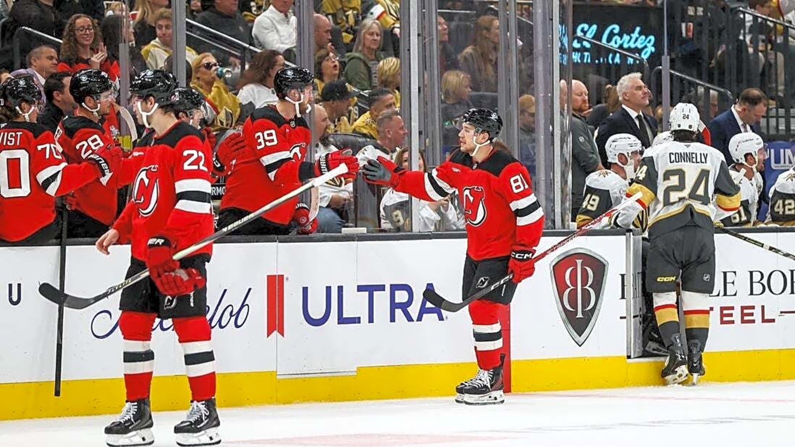 Arseny Gritsyuk, Jack Hughes score twice as Devils beat Knights