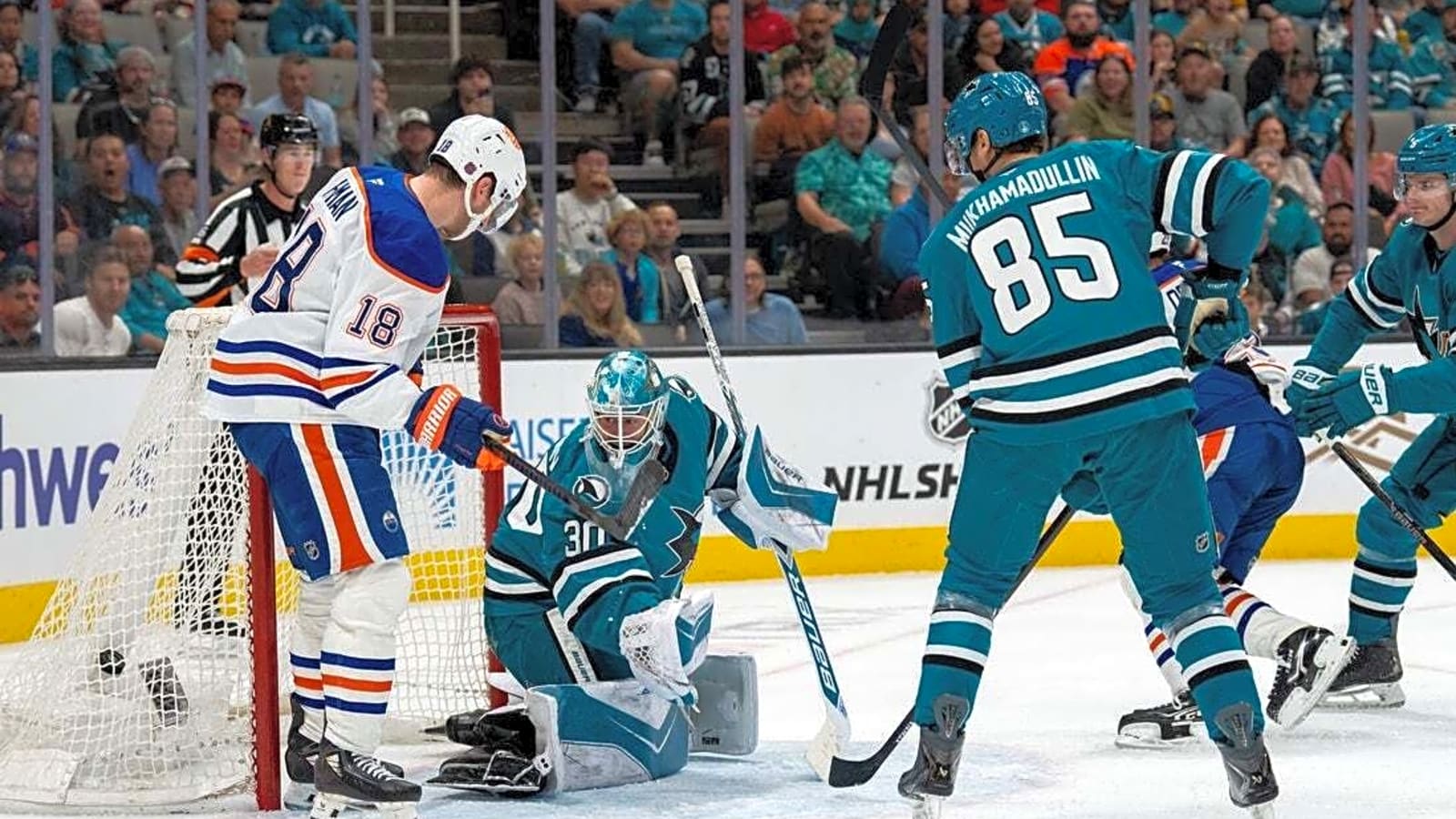 Sharks beat Oilers to halt five-game slide