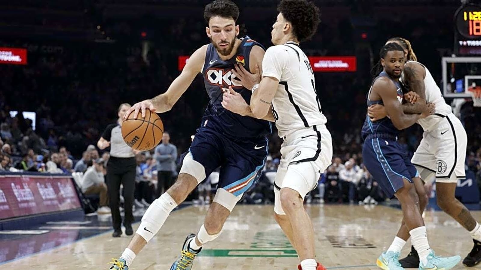 Second-quarter spurt propels Thunder past Nets