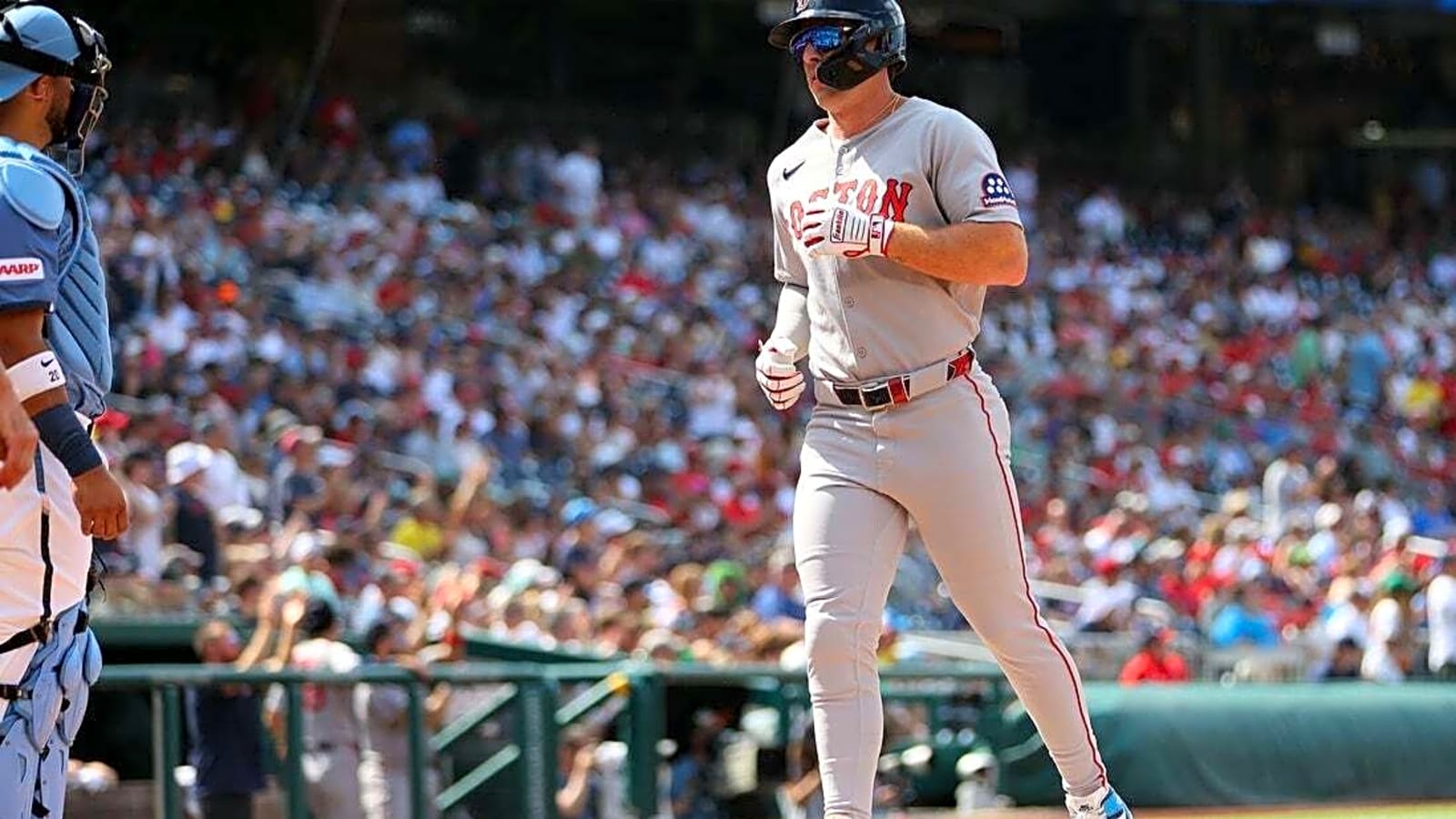 Red Sox tally seven in third inning, rout Nationals