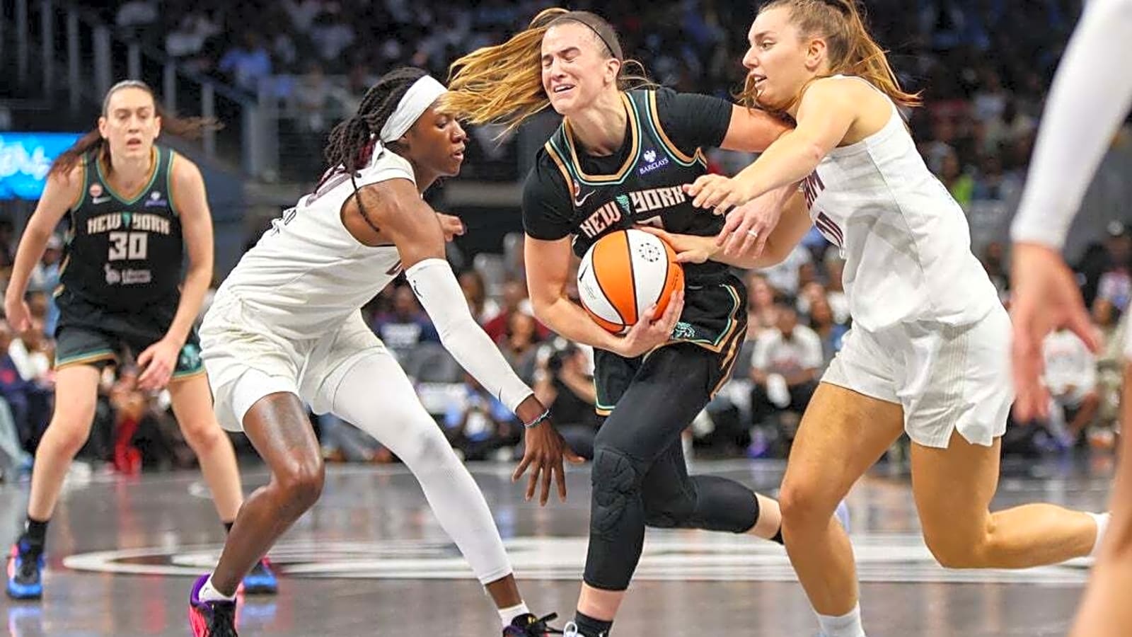 Second-half surge propels Dream past Liberty in Game 1
