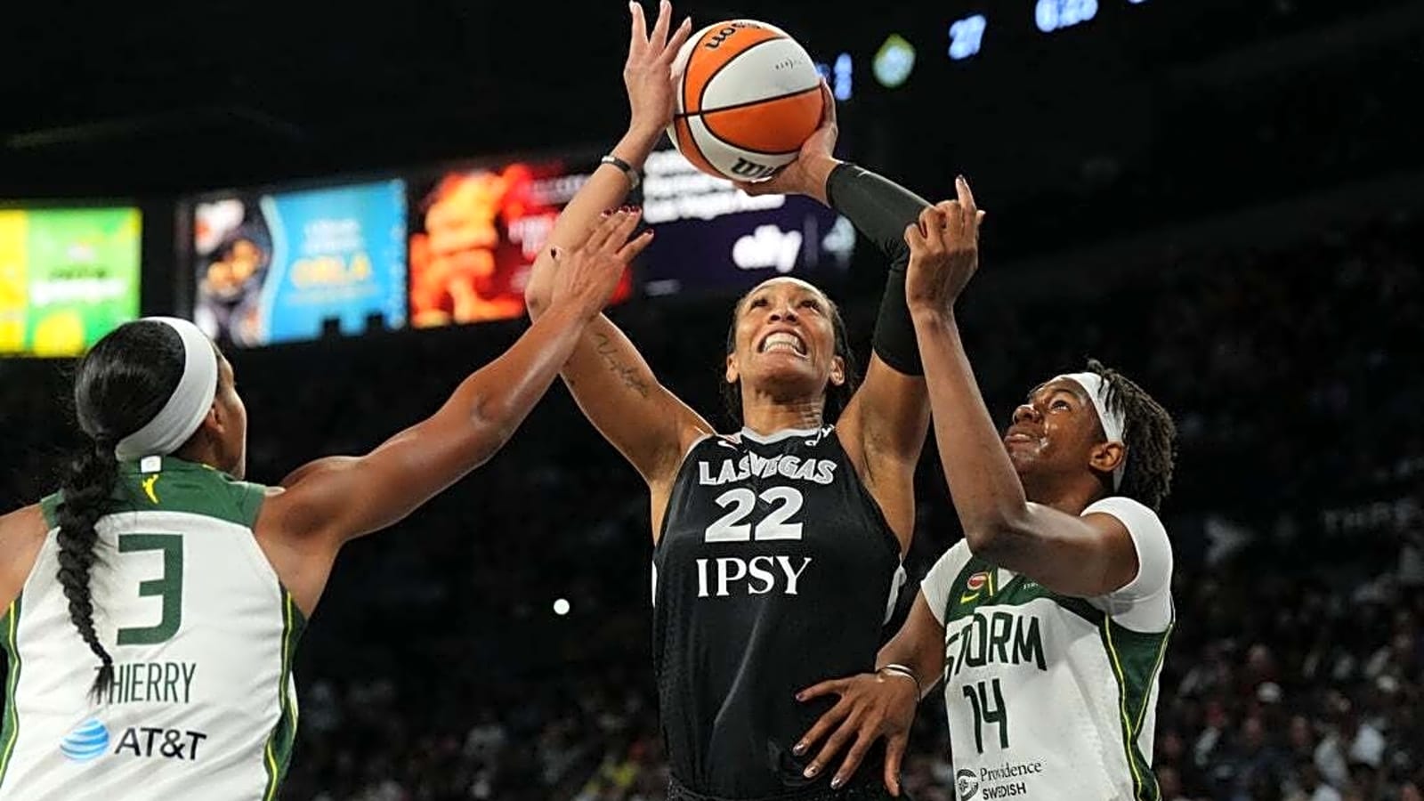 A'ja Wilson, Aces win 5th straight as Storm can't keep up