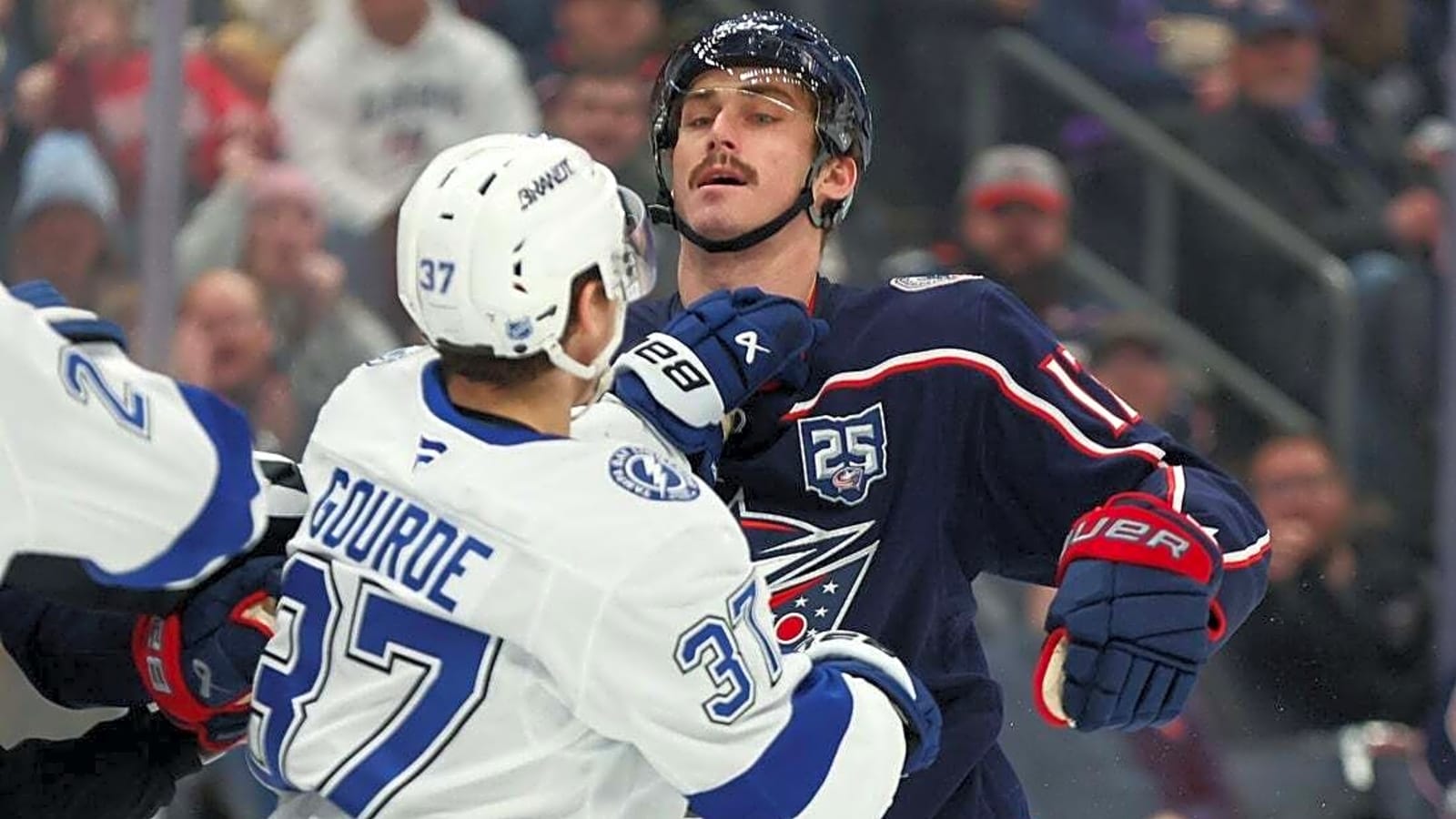 Mason Marchment (hat trick), Jackets end Lightning's point streak