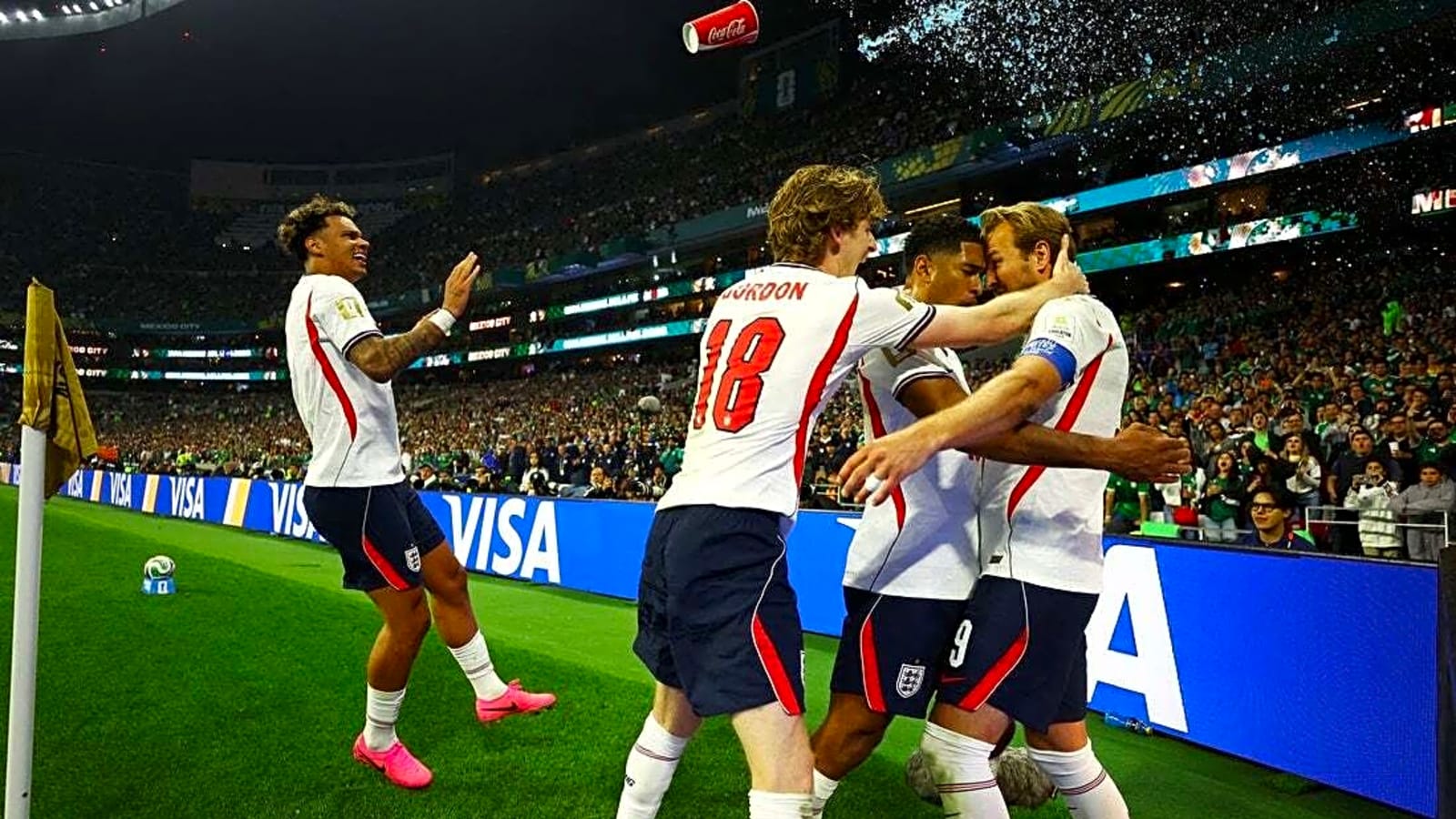Ten-man England outlast host Mexico to reach World Cup quarterfinals